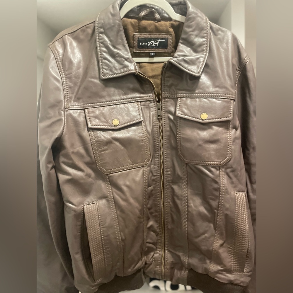 Men’s Black Rivet Leather Jacket